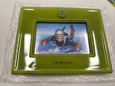 NEW Grasslands Road “That Was So COOL!” Groovy Green Ceramic Photo Frame 4" x 6"
