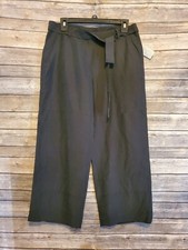 Nine & Co by Nine West Black Dress Pants, Womens Size 6 Crop 30x24 Belt NWT 