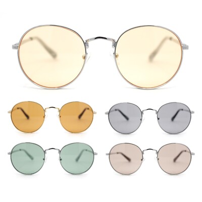Small Micro Round Metal Rim Retro Dad Fashion Sunglasses