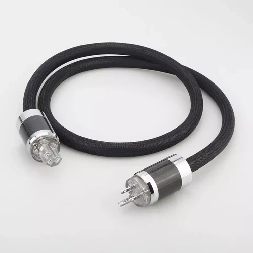 HIFI 8N Copper Audio Power Wire Gold Plated EU US Plug Power Cord for DVD CD AMP - Picture 3 of 18