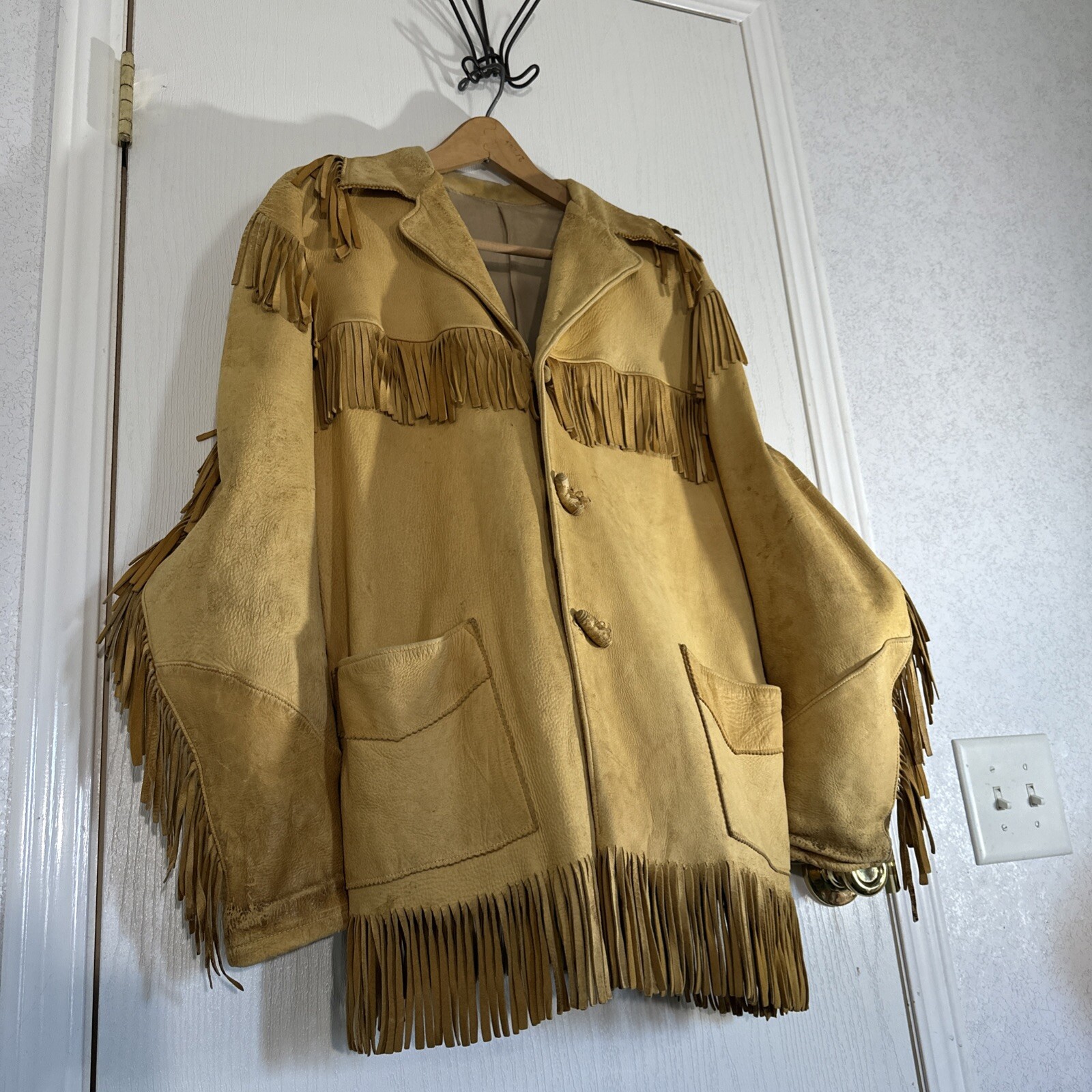 VTG Chris Line Originals Handmade Garments Made From Real Buck Skin Size Medium