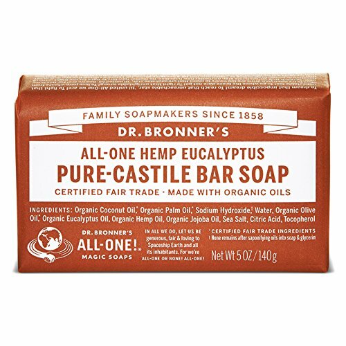 Dr. Bronner Eucalyptus  Bar Soap (140 g) Organic Pure Castile Soap Bar 5oz