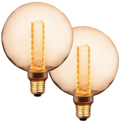 2Pack G40 LED Replacement Virtual Globe Light Bulb, E26, 3.5W(15W), 2000K