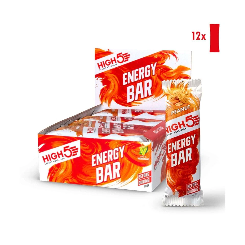HIGH5 High 5 Energy Bar | Provides Carbs During Exercise | Easy To Chew | 12 x 55g