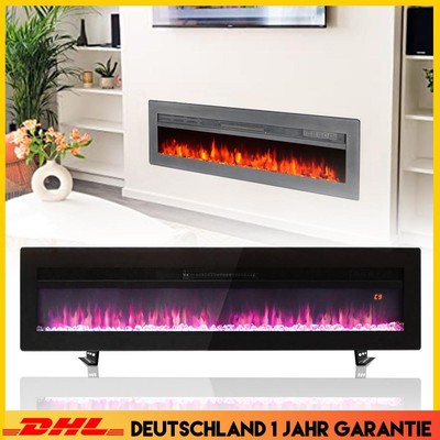 Elektro Kamine 40/50/60Zoll Wandkamin Elektrischer mit Fernbedienung Farbwechsel