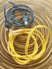 RJ45 Cat 6 Ethernet Patch Cable, 10Gpbs High-Speed Cable, 250MHz, Pack of 2