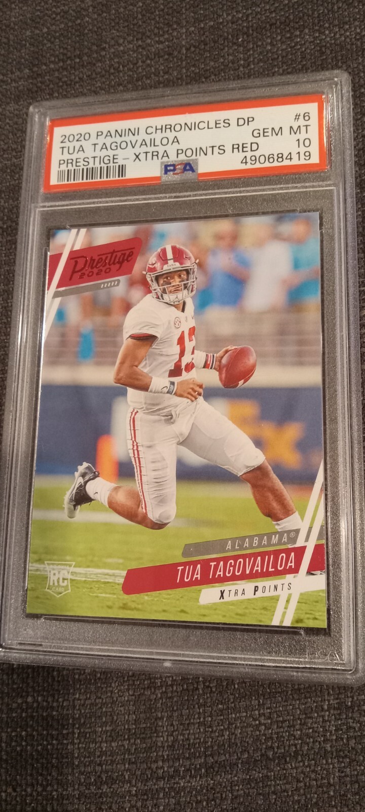 Tua Tagovailoa Panini Chronicles Draft Picks Prestige #6 Xtra Points Red