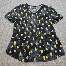 Illuminations The Minions Scrub Top Woman's Size M KG JD