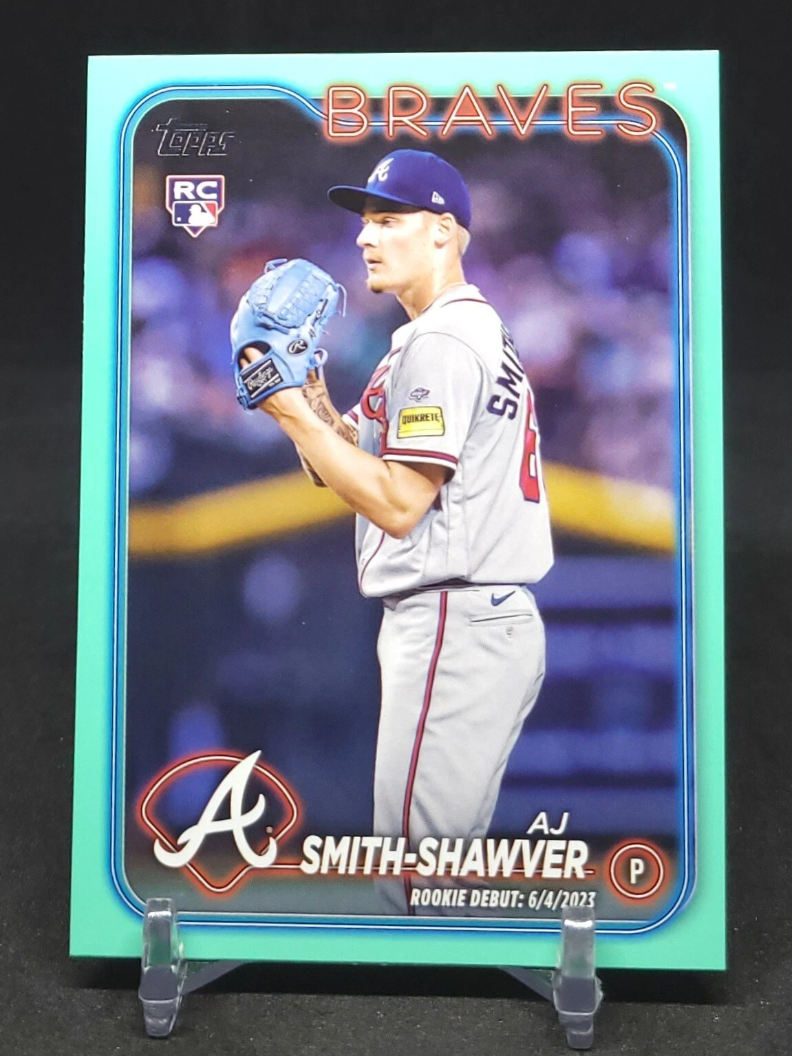 2024 Topps Update AJ Smith-Shawver Rookie Debut RC Aqua Fanatics #US316 Braves