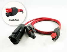 18" inch Solar Charging Cable fits GOAL ZERO® Yeti Input Connectors 45A 