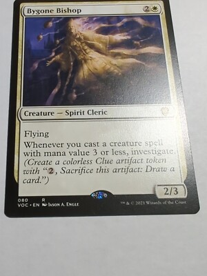 MISPRINT | MISCUT MTG Bygone Bishop [Innistrad: Crimson Vow Commander] Magic  | eBay