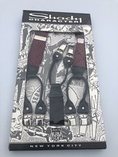 VTG New York City Shady Character Men s Suspenders Red Black MIP New