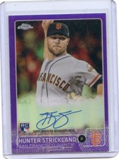 2015 TOPPS CHROME #AR-HS HUNTER STRICKLAND AUTOGRAPH PURPLE REFRACTOR RC 205/250