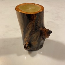 New Aspen Wood Candle Holder With Candle Hand Carved 5 Candleholder Aspen