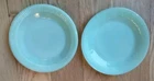 Fire King Jadeite 7 3/4” Lunch Plates Round Lot Of 2 Ribbed