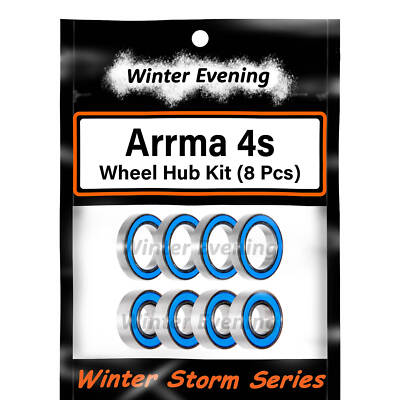 Arrma Kraton & Outcast 4s BLX (V1 and V2) Wheel Hub Set (8 Pcs Bearing Kit)