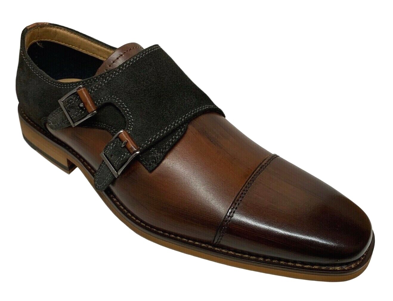 Grey Leather/Suede Dress Shoes A11870 