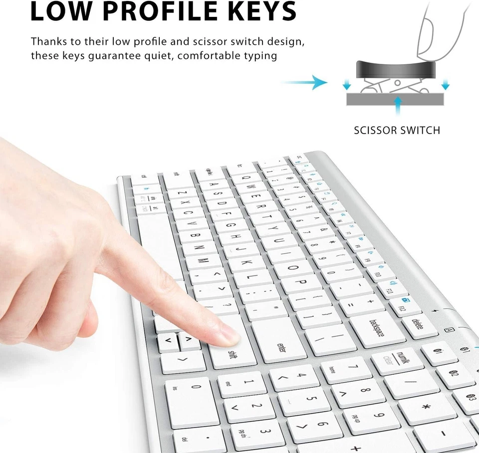 Jelly Comb wireless bluetooth keyboard metallic aluminum slim design K15B-2 - Image 3 of 4