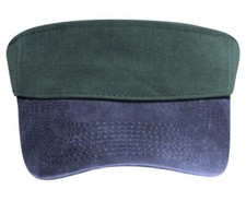 NEW HUNTER GREEN BLUE PIGMENT SUN VISOR CAP ADJUSTABLE SKATE CURVED DYED