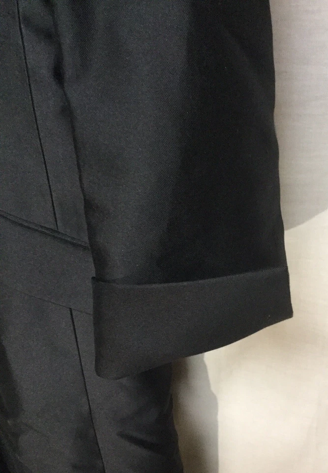 NWT Dara Lamb Haute De Gamme Black Evening Coat Size 2  Original Price $3,150 - Image 3 of 4