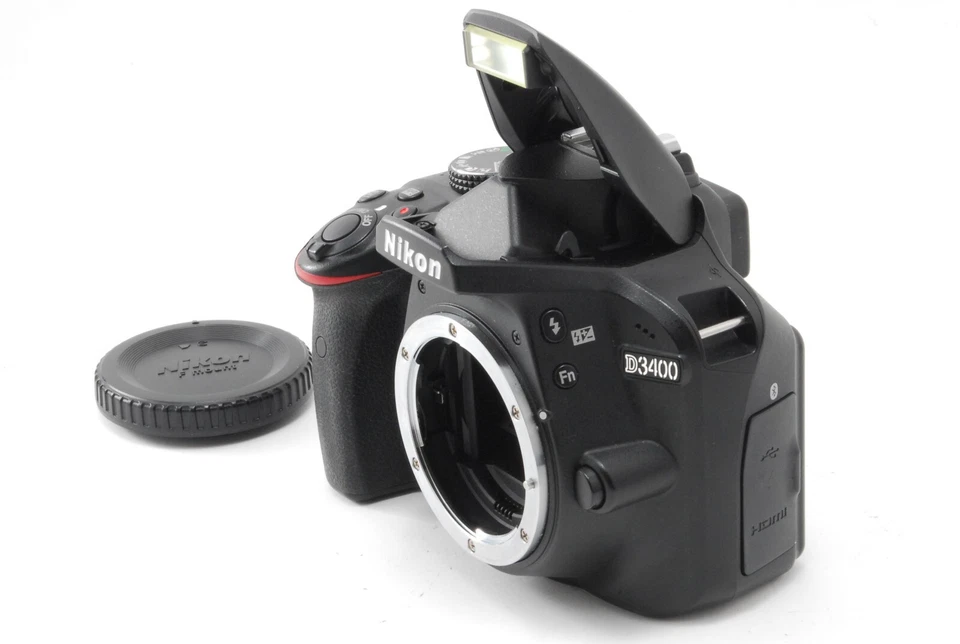 Nikon D3400 Black 24.1MP DSLR AF-P DX 18-55mm f3.5-5.6 G VR lens from JAPAN #302 - Image 4 of 4