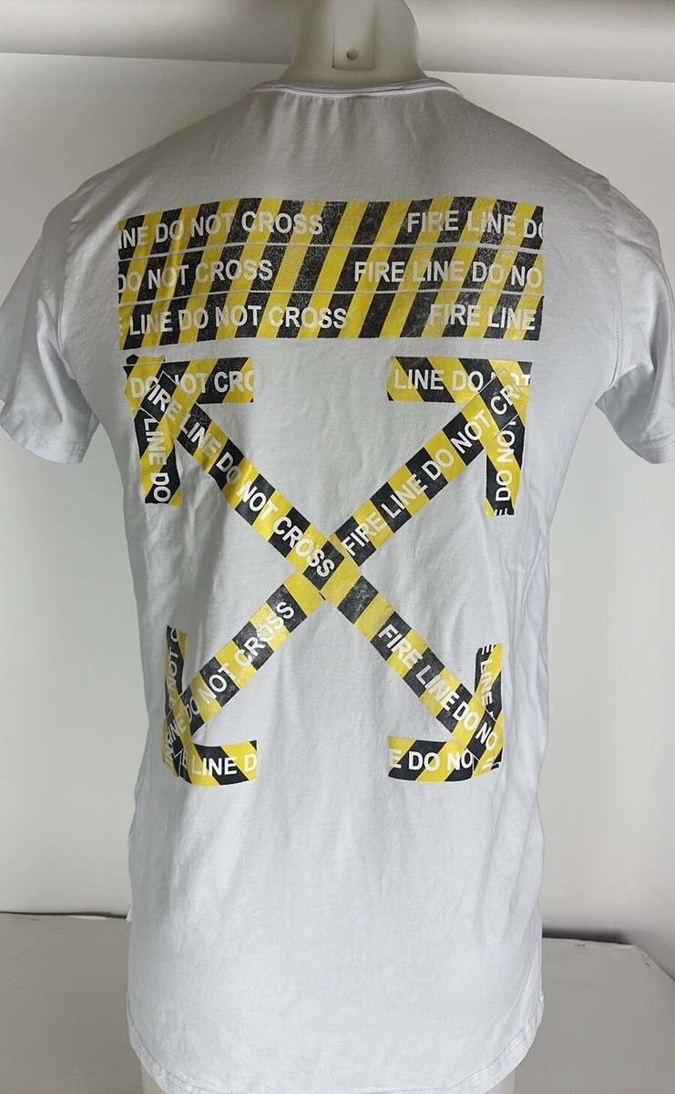 【訳あり】OFF-WHITE // FIRETAPE S/S T-SHIRT Tシャツ ホワイト OFF-WHITE Firetape S/S T-shirt Men's Size Small | eBay