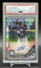 2019 Bowman⚾️Julio Rodriguez 1st Bowman Chrome Refractor Auto#/499💥PSA 9/10Auto