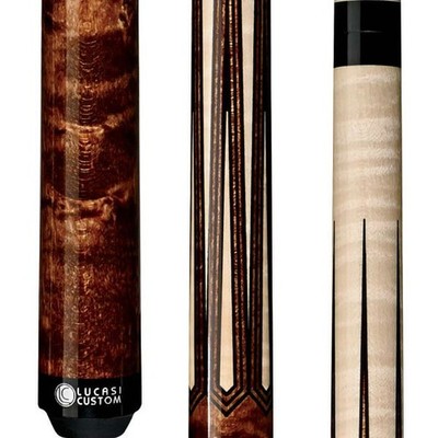 Lucasi LZSP2 Zero Flexpoint PoolCue  Walnut Stained Natural Sneaky Pete Warranty