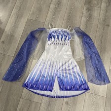 Disney Frozen Elsa Costume Dress Jakks Pacific Girls Size 4-6X Purple White Cape