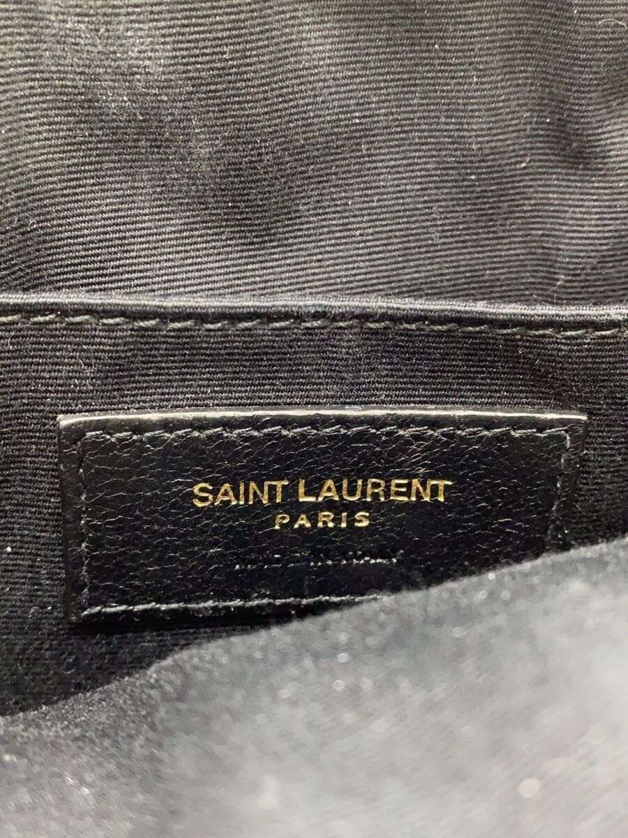 Borsa a tracolla SAINT LAURENT vinile logo catena pelle bianca PTR610436 usata