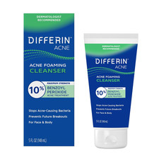 Acne Foaming Face Wash, Max Strength, 10 Benzoyl Peroxide, 5Oz