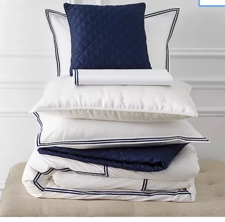 💙Hudson Park Collection Bloomingdale Queen Comforter Bedding Complete Set Navy - Image 4 of 4