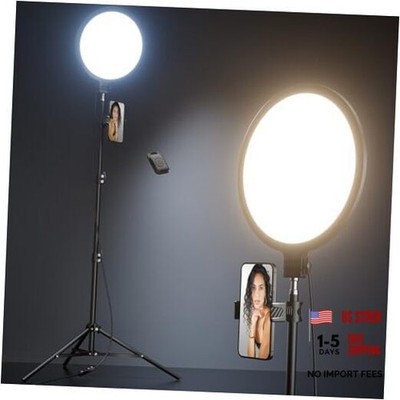 Ring Light with 69'' Tripod Stand and Phone Holder Kit, Full-Screen Zoom 10.5''
