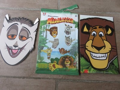 Tiermaske Löwe Karton Madagascar KFC Dreamworks + Zugabe 2. Maske