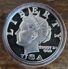 2003 Silver 1 oz NORFED Liberty $10 Proof-Like - Variant 8.5 - Big E Long Hair