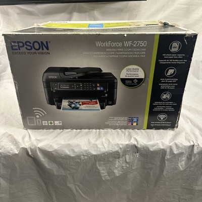Epson WorkForce WF-2750 All-In-One Inkjet Printer - As Is For Parts Not Tested