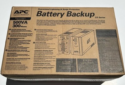 APC by Schneider Electric Battery Backup CS Series BK500 BLK 500VA 300 Watts