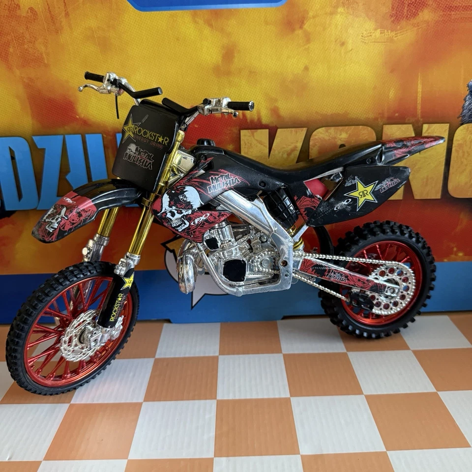 Metal Mulisha Rockstar Energy Dirt Bike Brain Deegan Model 1:6 Scale Black/Gold - Image 4 of 4