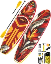 Inflatable Stand Up Paddle Board - 11ft Extra Wide Paddleboard with Premium S...