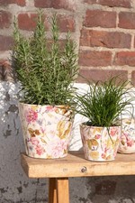 Blumentopf Übertopf Pflanzkübel Blumenkübel Pfingstrose, Clayre & Eef