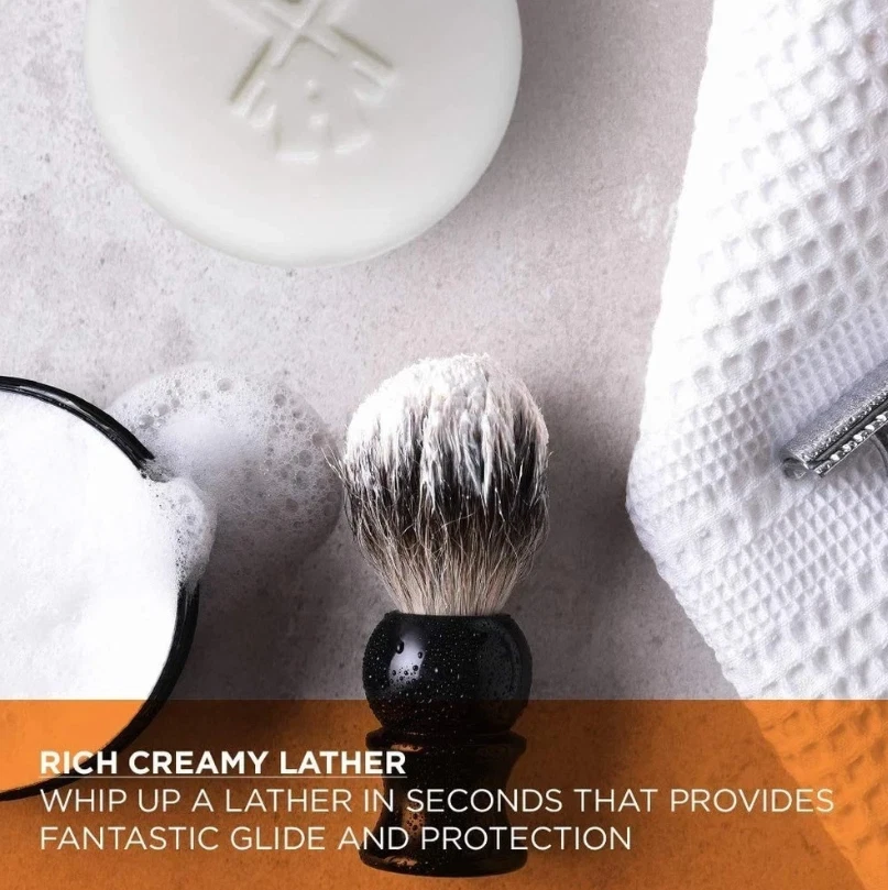 Van Der Hagen Men's Luxury Shave Soap Original Scented Shave Soap (Pack of 3) - Image 3 of 4