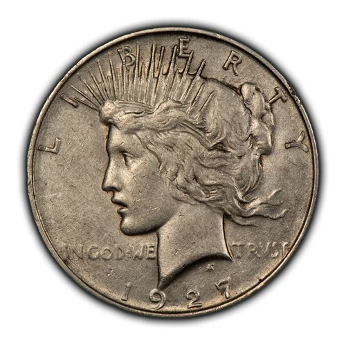 1927-D $1 Silver Peace Dollar - AU/UNC Semi Key date - SKU-D5721