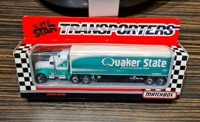 MATCHBOX SUPER STAR NASCAR TRANSPORTER #26 BRETT BODINE / QUAKER STATE RACING 
