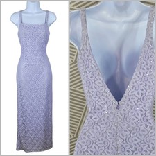 Vintage 90s Jessica McClintock Gunne Sax Dress 6 8 Prom Layered Lace Sequin