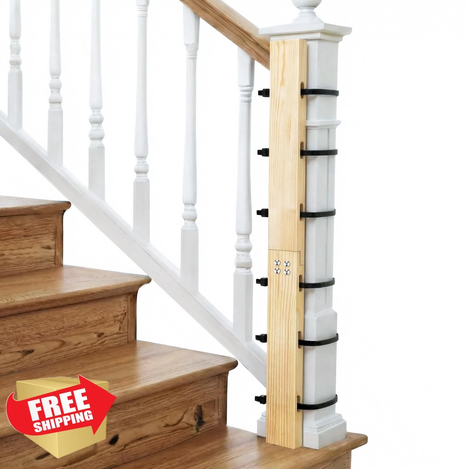 Thlossa Baby Gate Stairway Mount Kit, Wood Banister Adapter