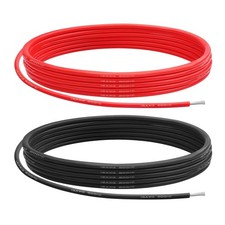 16 AWG Gauge Silicone Wire Electrical Cable  10ft red 10ft Black  Red, Black