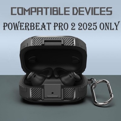 Secure Lock] for Beats Powerbeats Pro 2 Case 2025 Men Women, Jet