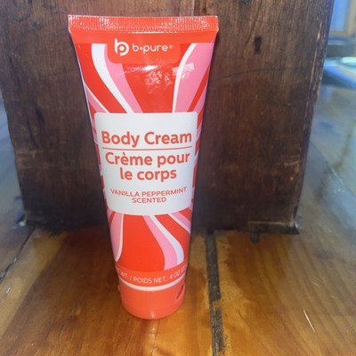 B b.pure Vanilla Peppermint Scented Body Cream. 4oz/113 gm