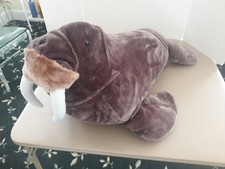 Melissa Doug Giant Plush Walrus Stuffed Animal 34" Large Brown Stuffie Toy