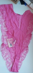 AGENT PROVOCATEUR RARE SEXY PINK WILLA TEDDY 3 MEDIUM BNWT BUT MISSING SIDE TIES